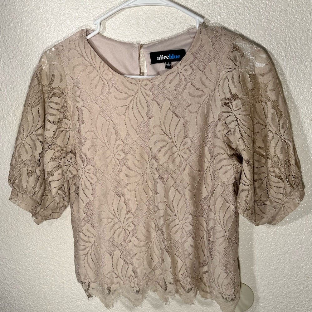 Alice Blue cream lace top